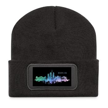 Berlin skyline - Recycled Patch Beanie - dark grey - Front