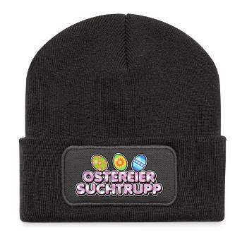 Ostereier Suchtrupp - Recycelte Patch Beanie - Dunkelgrau - Vorne