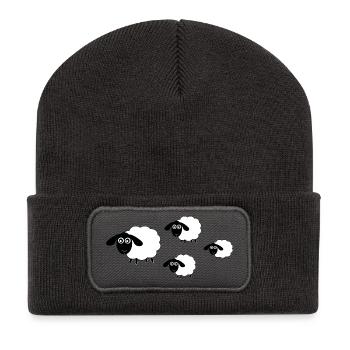 Sheep Sheep Lamb - Recycled Patch Beanie - dark grey - Front