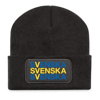 SVENSKA Flag I'm Swedish, Sweden, Sweden - Recycled Patch Beanie - dark grey - Front