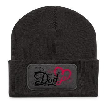 Papa Papa Fête des Pères Tatouage - Beanie recyclé à patch - charbon - Devant