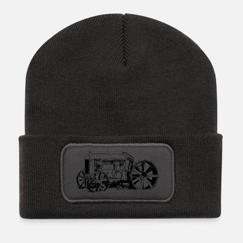 Traktor Model F - Recycelte Patch Beanie - Dunkelgrau