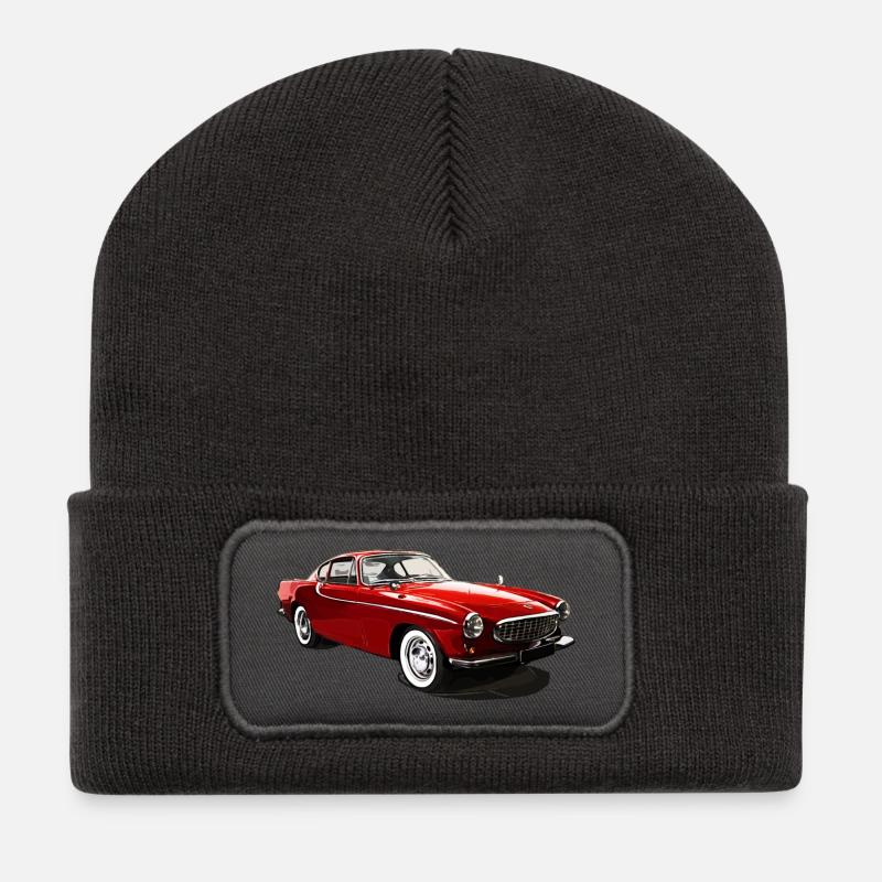 Oldtimer P1800 - Recycelte Patch Beanie - Dunkelgrau