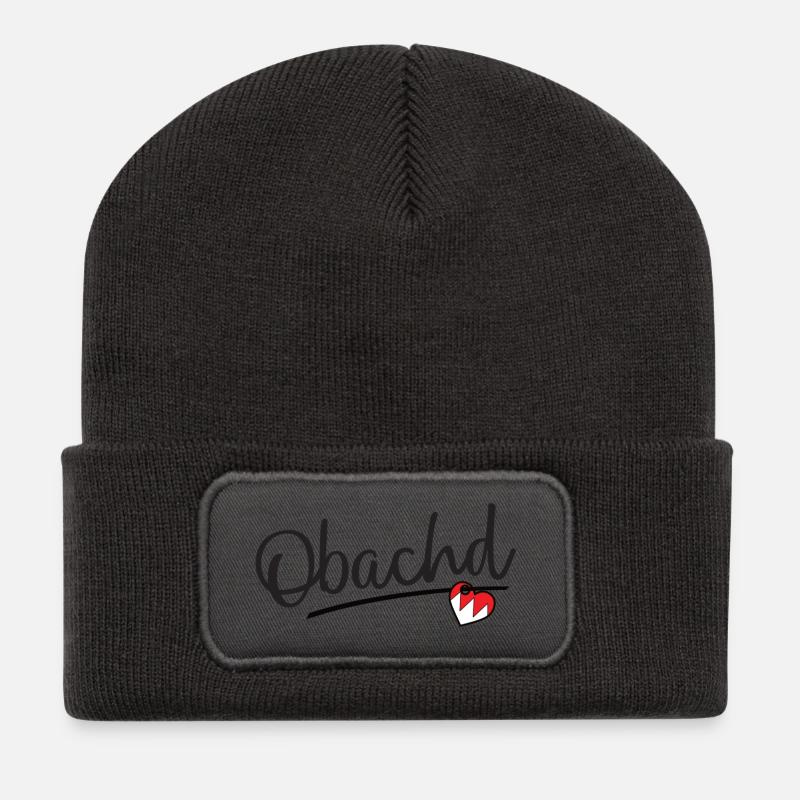 Obachd - Recycelte Patch Beanie - Dunkelgrau