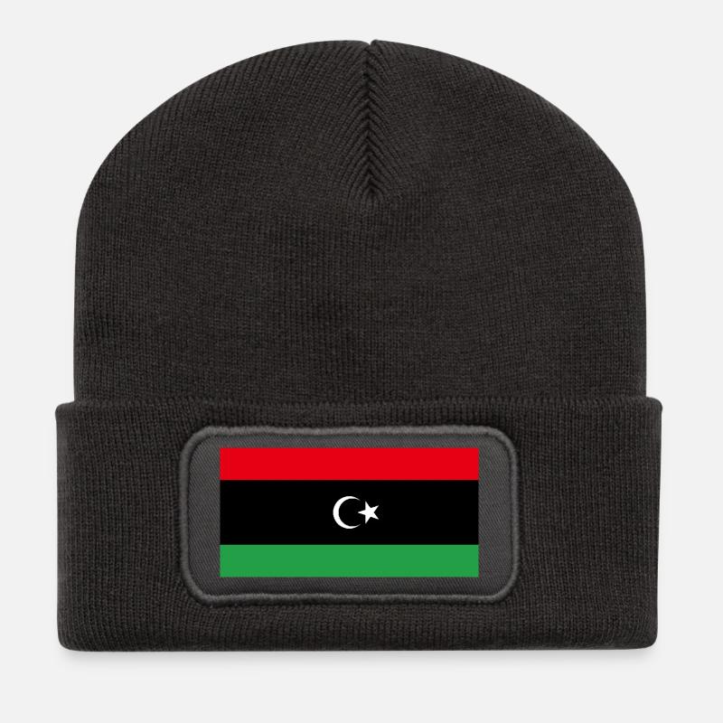 Libyen - Recycelte Patch Beanie - Dunkelgrau