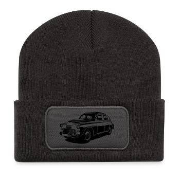 Pobeda Elegance - Recycelte Patch Beanie - Dunkelgrau - Vorne