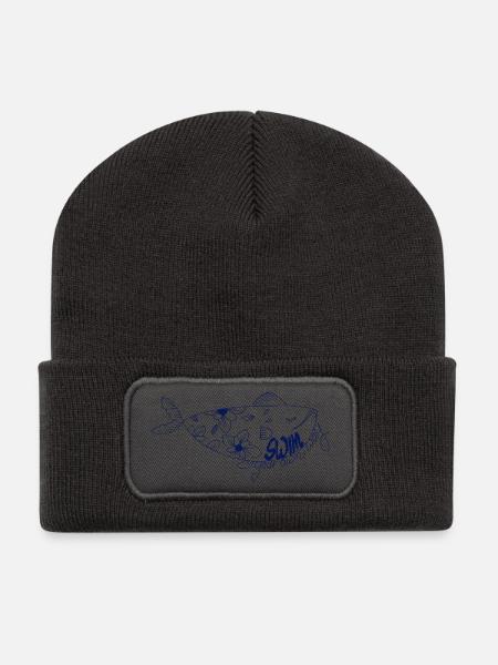 Schwimm deinen eigenen Weg - Recycelte Patch Beanie - Dunkelgrau