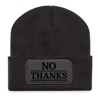no thanks - Recycled Patch Beanie - dark grey - Front