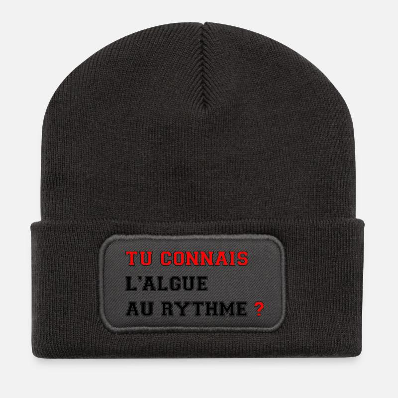 Kennst du den Seetang zum Rhythmus? - Recycelte Patch Beanie - Dunkelgrau