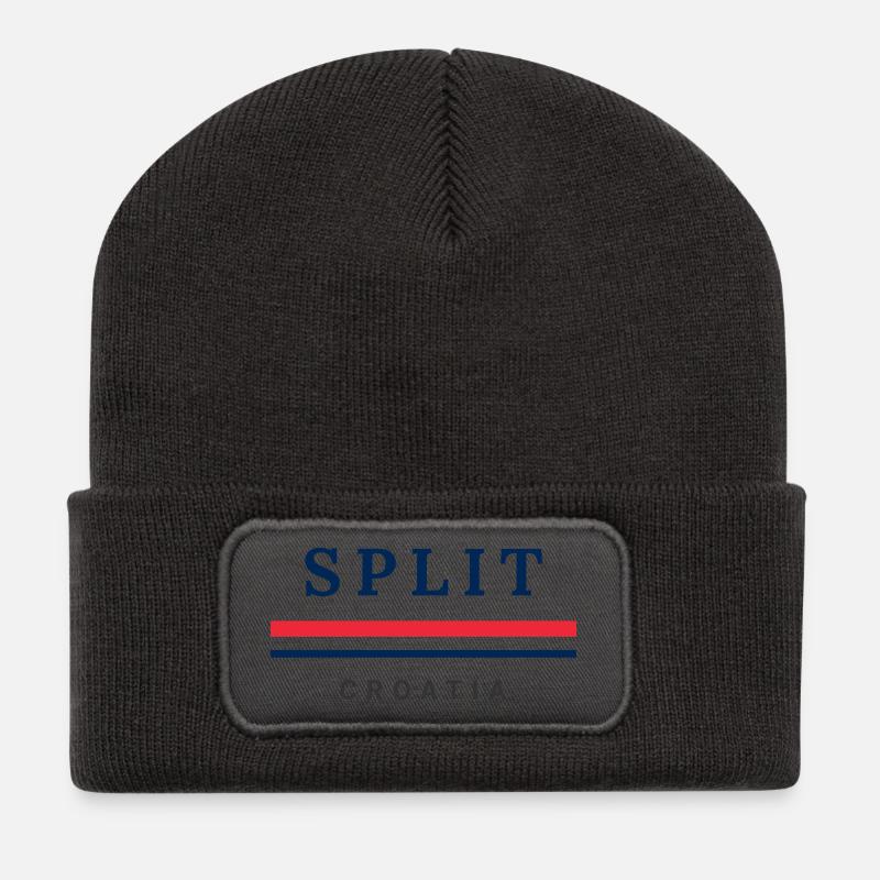 Split City Croatia - Recycled Patch Beanie - dark grey