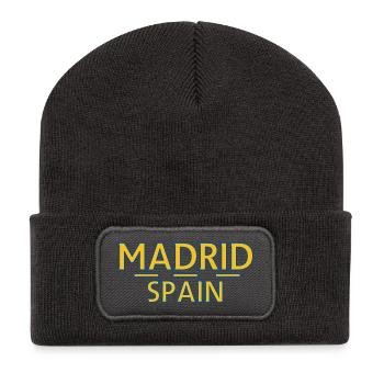 Madrid – Spain - Recycled Patch Beanie - dark grey - Front