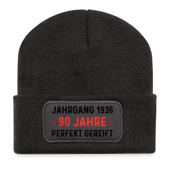 Vintage 1936 – 90 years perfectly matured - Recycled Patch Beanie - dark grey - Front
