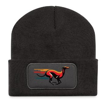 Galgo-Logo Nr12 - Recycelte Patch Beanie - Dunkelgrau - Vorne