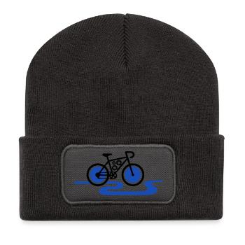 Modern E-Bike Gear Motor - Recycled Patch Beanie - dark grey - Front