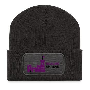 Burg Schloss Realms Unread - Recycelte Patch Beanie - Dunkelgrau - Vorne
