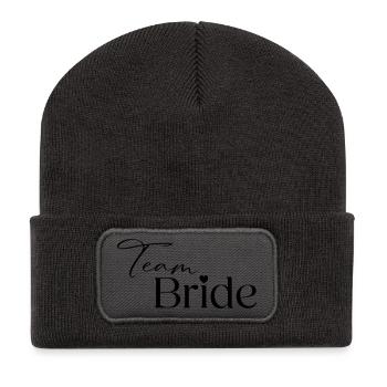 Team Bride - Recycled Patch Beanie - dark grey - Front