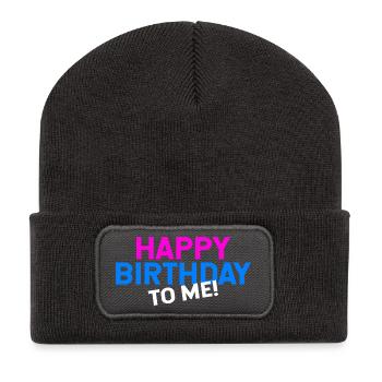 Joyeux anniversaire Cadeau d’anniversaire humour - Beanie recyclé à patch - charbon - Devant
