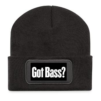 Hast du Bass? - Recycelte Patch Beanie - Dunkelgrau - Vorne