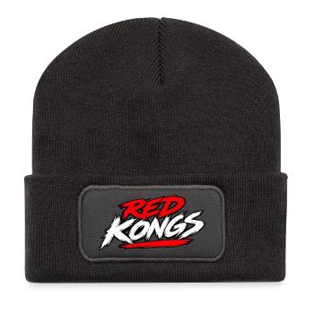 Red Kongs Fetter Pinseltext - Recycelte Patch Beanie - Dunkelgrau - Vorne