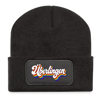 Überlingen - Bodensee - Deutschland - Germany - Recycelte Patch Beanie - Dunkelgrau - Vorne