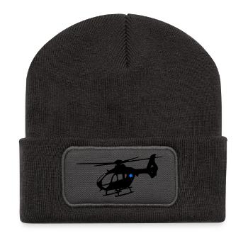 Notarzthubschrauber - Recycelte Patch Beanie - Dunkelgrau - Vorne