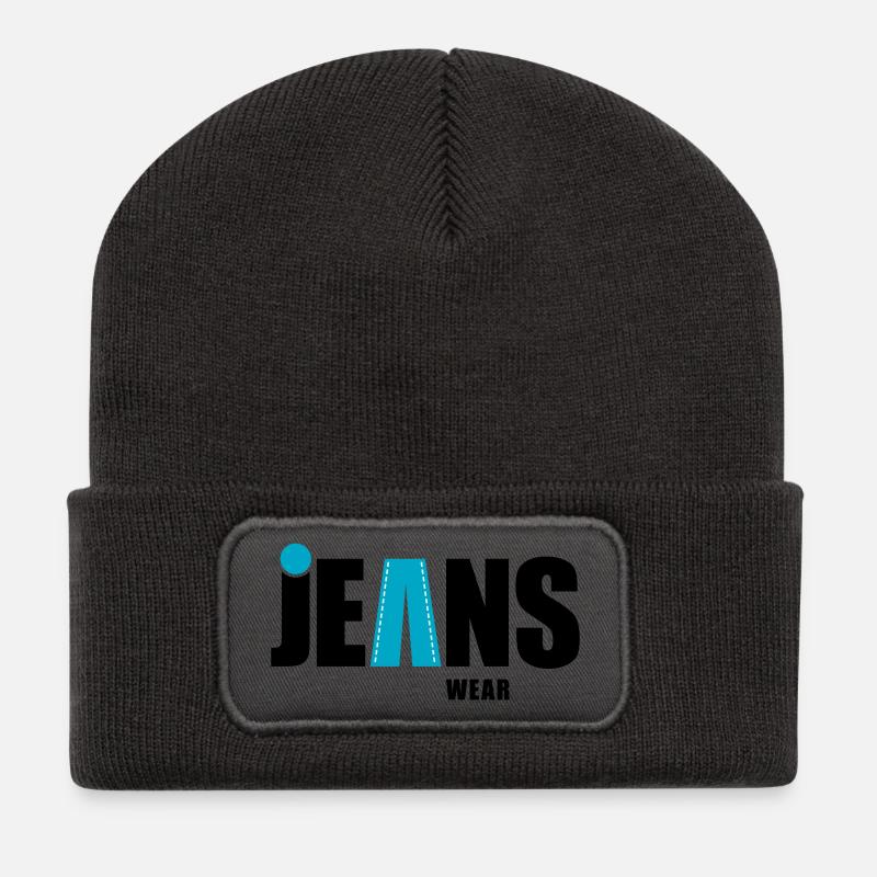 Jeans Wear with a dot - Recycled Patch Beanie - dark grey