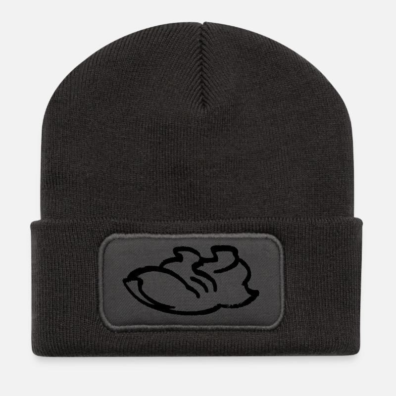 Running Shoe Contour - Recycled Patch Beanie - dark grey