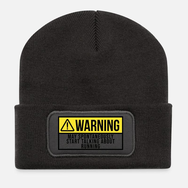 Ausgeführte - Recycelte Patch Beanie - Dunkelgrau