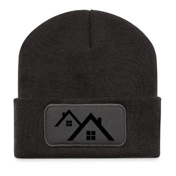 Dach - Recycelte Patch Beanie - Dunkelgrau - Vorne