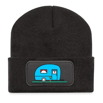 CAMPING. CAMP. I CAN'T. HUMOR. HOLIDAY - Recycled Patch Beanie - dark grey - Front