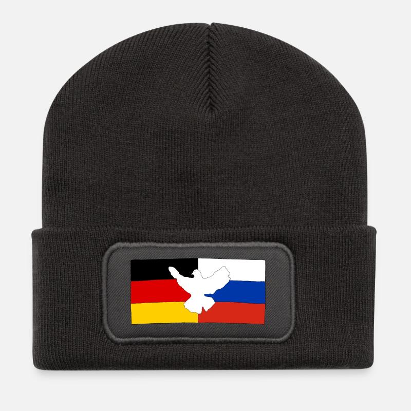 German-Russian friendship - Recycled Patch Beanie - dark grey