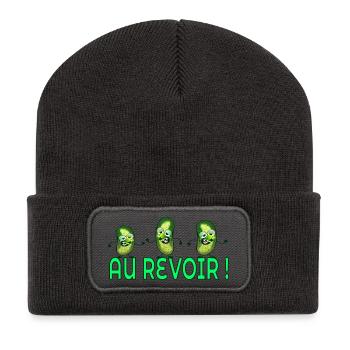 Au Revoir Collègues - CORNICHONS - Beanie recyclé à patch - charbon - Devant