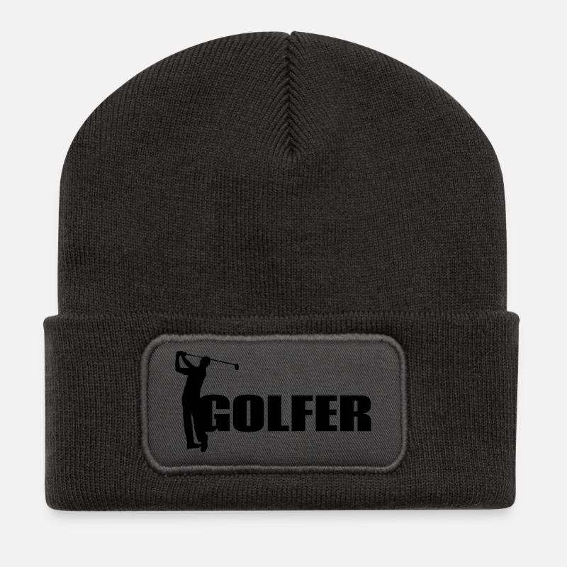 Golfer - Recycelte Patch Beanie - Dunkelgrau