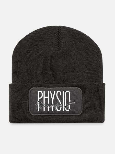 Stylish design for physiotherapist - Recycled Patch Beanie - dark grey