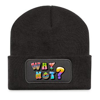 Why Not design - Recycled Patch Beanie - dark grey - Front