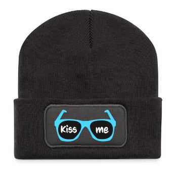 kiss_me - Recycled Patch Beanie - dark grey - Front