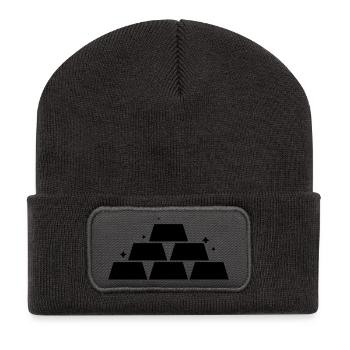 Gold bullion - Recycled Patch Beanie - dark grey - Front