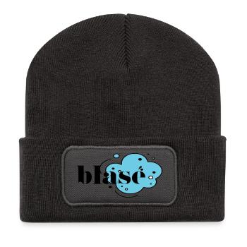 Blasé - Recycled Patch Beanie - dark grey - Front