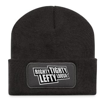 Righty Tighty Lefty Loosie Lustig Heimwerker Logo - Recycelte Patch Beanie - Dunkelgrau - Vorne