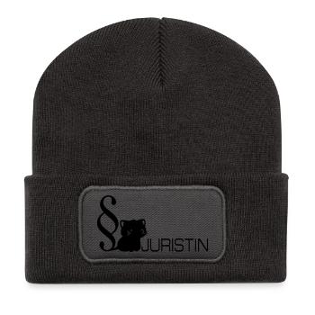 Avocat Chat Juridique - Beanie recyclé à patch - charbon - Devant