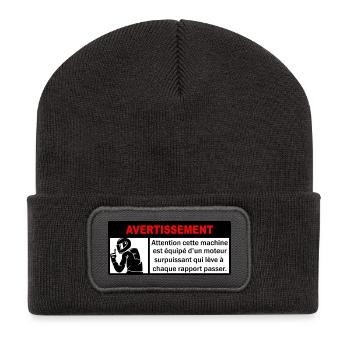sctikers  - Beanie recyclé à patch - charbon - Devant