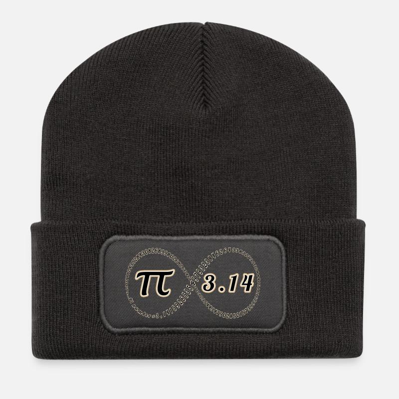 Pi - Beanie recyclé à patch - charbon