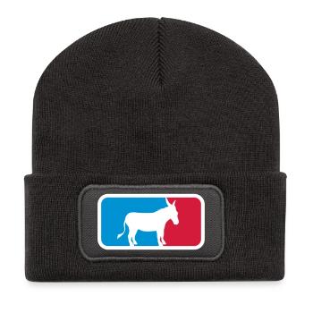 sport logo cool âne cheval poney petit packesel lan - Beanie recyclé à patch - charbon - Devant