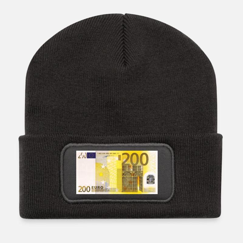 200 Euro banknote - Recycled Patch Beanie - dark grey