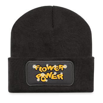 flower_power - Recycled Patch Beanie - dark grey - Front