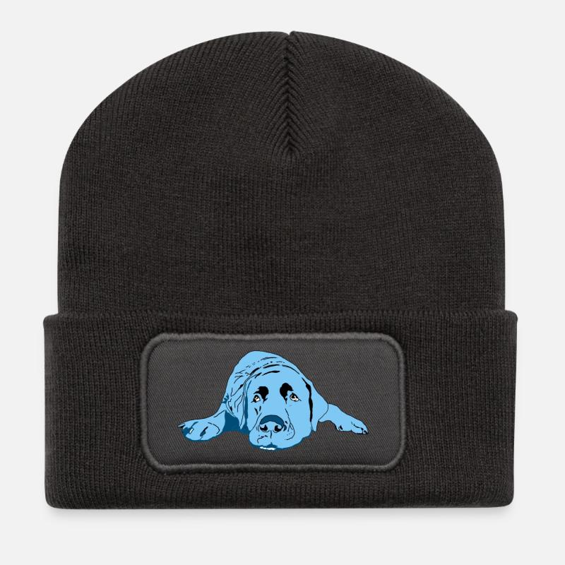 Labrador - Recycelte Patch Beanie - Dunkelgrau