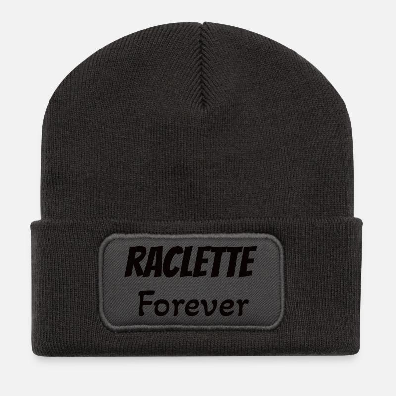 Fan de raclette - Beanie recyclé à patch - charbon