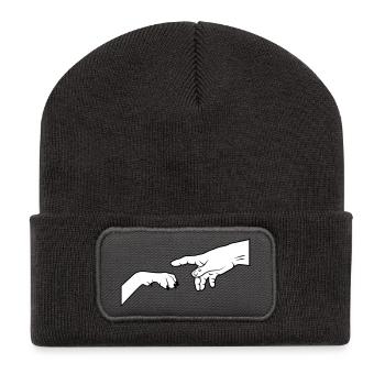 Patte de chien - Give Paw - Beanie recyclé à patch - charbon - Devant
