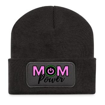 Mom power - Recycled Patch Beanie - dark grey - Front