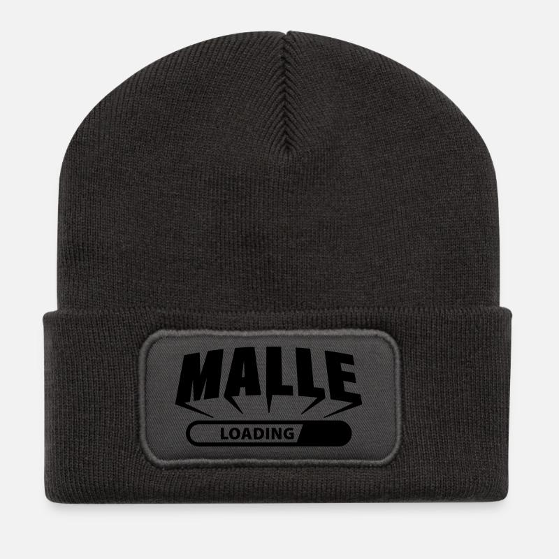 Malle loading - Recycelte Patch Beanie - Dunkelgrau
